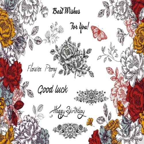 AZSG Flowers Girl Butterfly Clear Stamps For DIY Scrapbooking Photo Album Card Making DIY Decoration Supply