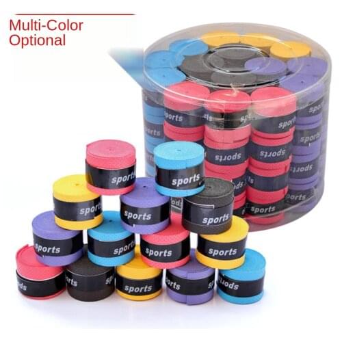 60Pcs Dry Tennis Racket Grip Anti-skid Sweat Absorbed Wraps Taps Badminton Grips Racquet Vibration Overgrip Sweatband Hot Sports