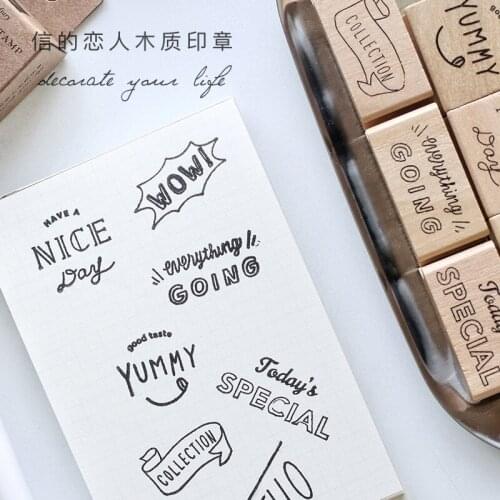 1 pcs cartoon life daily wood stamp DIY craft wooden rubber stamps for scrapbooking stationery scrapbooking standard stamp