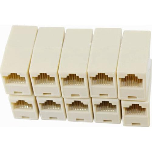30pcs Network Ethernet Lan Cable Joiner Bilateral 8 Pins Coupler Connector RJ45 Computer Netwoerk Connection Adapters