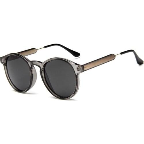 2021 Retro Round Sunglasses Women Men Brand Design Transparent Female Sun Glasses Men Oculos De Sol Feminino Lunette Soleil