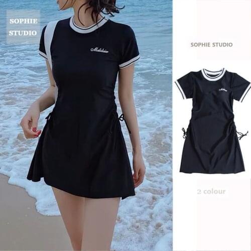 Sports Swimsuit Women Fairy Thin One-piece Split Bikini Gathering Covering Belly Flat Angle Hot Spring Swimming Two-piece Suit