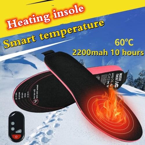 2200Mah heating insole USBcharging Smart remote control electric heating insole can be cut foot warmer sports insole ski hunting