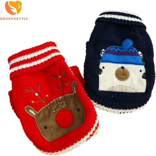 Pet Dog Sweater Winter Warm Dog Cats Clothes Christmas For Small Dogs French Bulldog Chihuahua Puppy Sweater Jackets New 2019