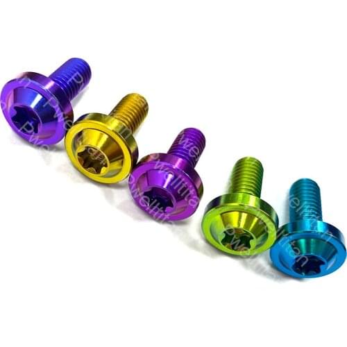 M5 Titanium Torx T30 Umbrella Head Bolts M5*10/15/20/25/30mm Ti Screws For Motorcycle GR5 2 PCS