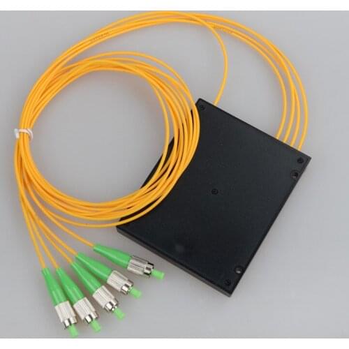 Fiber optic splitter 1 : 4 FC APC Cassette PLC 1x4 optical splitter 1-4 ABS box CATV FTTH factory OEM