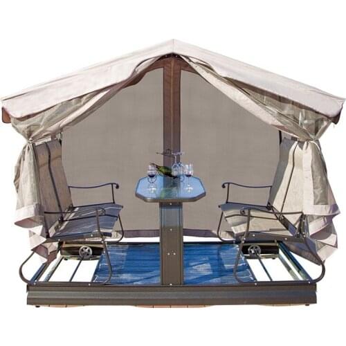 High Quality Swing Chair Garden 4 Seater Rocking Chair Roof Outdoor Metal Patio Wrought Iron Patio Swings