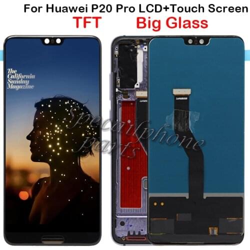 Big Glass 6.1'' for Huawei P20 Pro LCD with frame Display Screen Touch Digitizer Assembly for P20 Pro CLT-AL01 Lcd P20Plus LCD