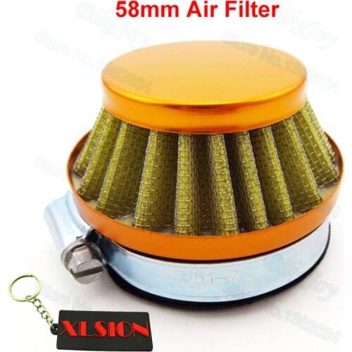 Gold 58mm Air Filter For Gas Mini Moto Motorcycle Motocross Motorized Bike Pocket Pit Dirt Bike
