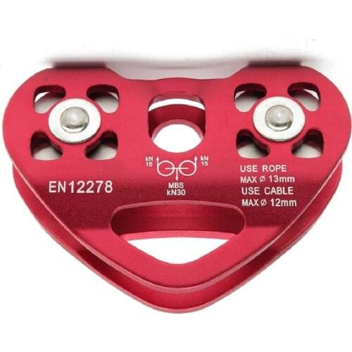 10pcs Climbing Belay Rigging Outdoor Double Pulley Zip Line Cable Trolley Outdoor Rock Climbing Rescue Dual Pulley