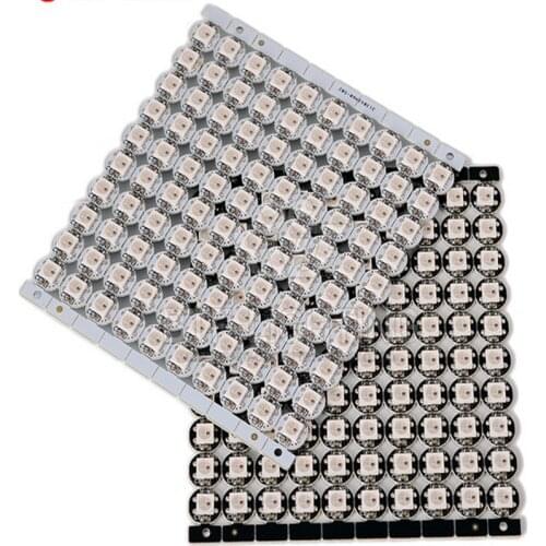 100pcs Addressable WS2812B WS2812 RGB Full color LED Chips Heatsink Board DC5V RGB For strip SMD2812 LED Chip with PCB