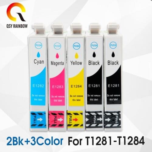 5PCS T1281 T1282 T1283 T1284 Ink cartridge for EPSON stylus S22 SX130 SX125 SX235W SX435W SX425W BX305F BX305FW Printer