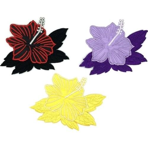 50pcs/Lot Flower Embroidery Patches Letters Clothing Decoration Accessories Diy Iron Heat Transfer Applique Iron on Transfer