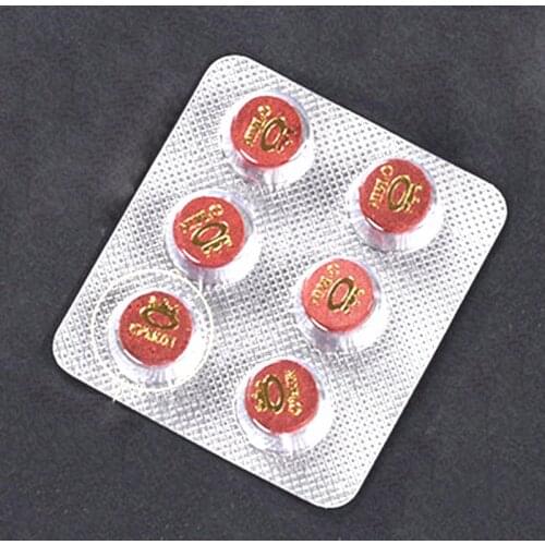 6PCS 10.5/12mm Snooker Billiard Pool Cue Tip Red Baked Leather Billiard Accessories