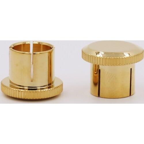 8pcs Noise Stopper 24K Gold Plated Copper RCA Plug Caps Top Quality under inset