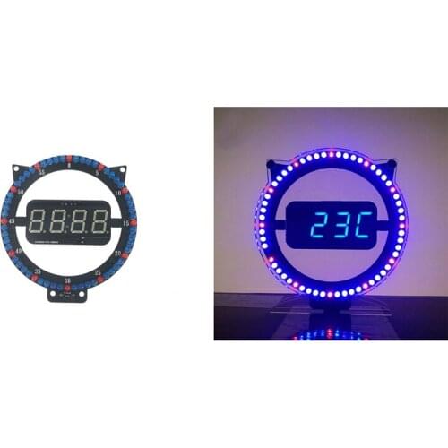 Kitten Clock Creative Diy Kit Night Light Clock Electronic Maker Education Diy Kit with Shell