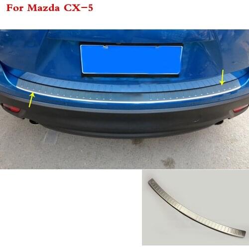 For Mazda CX-5 CX5 2013 2014 2015 2016 car body external Rear Bumper Protect trim cover detector Stainless Steel plate pedal