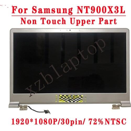 For Samsung Notebook NP900X3L Display Panel LED LCD 13.3" 1920*1080IPS FHD 30PIN Screen Display glass NV133FHB-N31 Upper Part