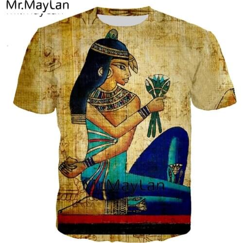 3D T Shirt Printed Ancient Egyptian Men/women Vintage Streetwear T-shirt Youth Retro Egypt Tshirt Tops Clothes Big Size 5XL 6XL