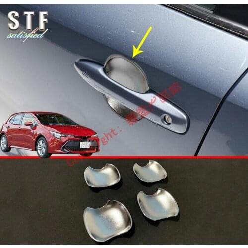 ABS Chrome Door Handle Bowl Cover Cup Trim Molding Garnish For Toyota Corolla Hatchback Auris Sport 2019 2020