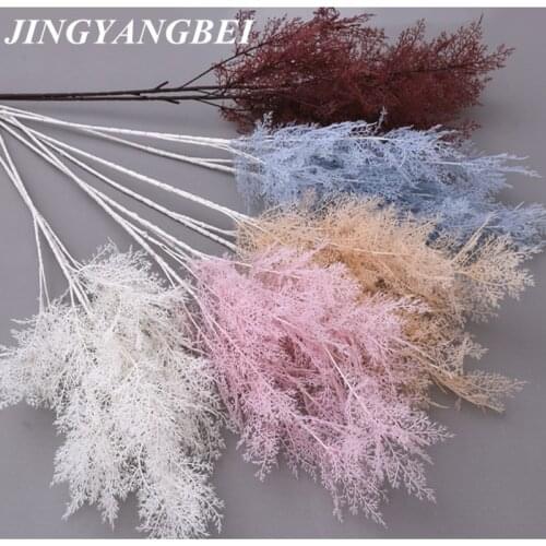 Artificial Flower Rime Grass Misty Pine Fabric Simulation Coral Flower Photo Prop Wedding Party Home Table Decor Accessories