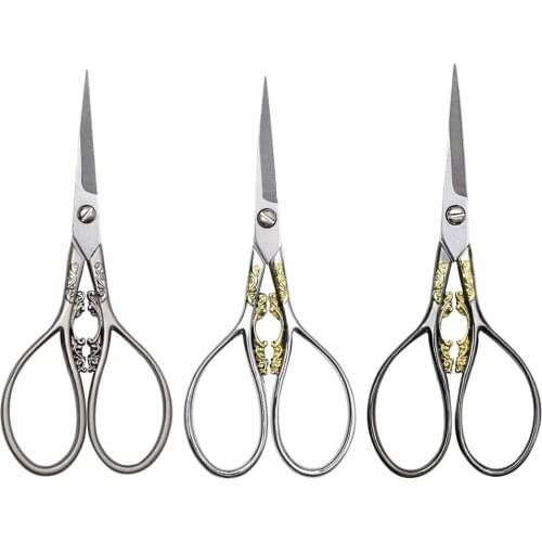 MIUSIE Classic Embroidery Scissor Tailor Vintage Fabric DIY Craft Art Cross Stitch Fabric Antique Retro Sewing Needlework Shear