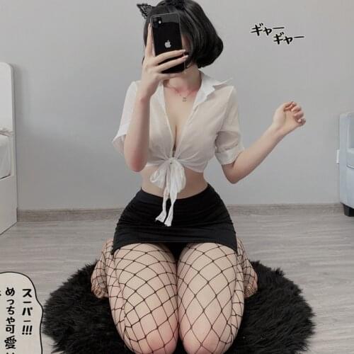 Japanese Office Costume Women Sexy Lingerie Secretary Cosplay Servant Lolita Hot Dress Uniform Erotic Role Play Cute Live Show
