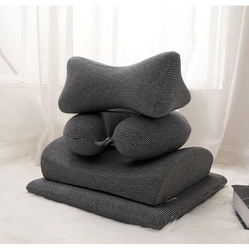 Creative car lumbar cushion seat mat waist pillow memory foam backrest car lumbar cushion headrest u shapd pillow travel