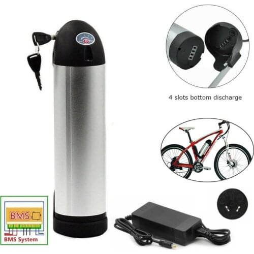 24V 10Ah Bottle Li-ion Battery 18650 Cells Pack for 250W Motor Electric Bicycle E-bike with Holder/Charger 24V Battery pack