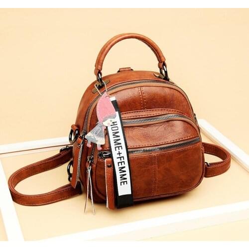 Nieuwe Multifunctionele Vrouwen Rugzak Hoge Kwaliteit Lederen Mini Dames Rugzak Mochila Vrouwelijke Student Schouder Schooltas