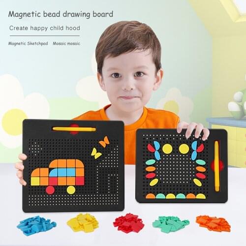Multifunction Magnetic Tablet Drawing Board Steel Bead Stylus Pen Beads Learning Educational Writing Toys Puzzles Toy