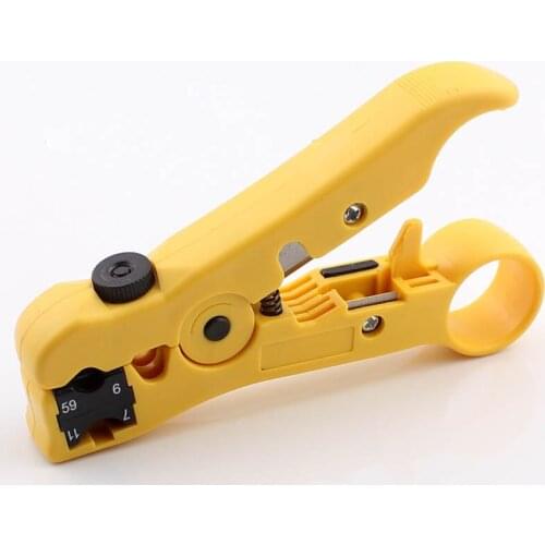 Multi-function stripping knife coaxial cable/power cable F head stripping pliers RG6 / RG11-5-7 hlt505