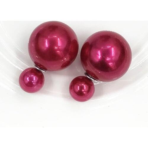 Fashion Anti Allergy Style Ear Stud With Charm Support Double-Sided Large Ball Pearl Earing Jewelry Drop Earrings For Women 2021