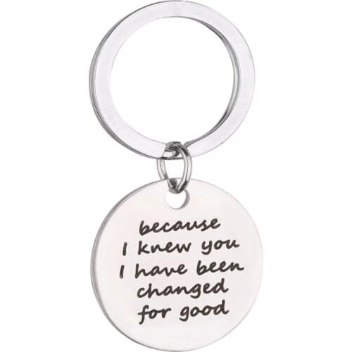 Oeinin Charms Key Chain Man You I Have Been Changed Good Keychain Bags Lovers Letter Color Keyring Zinc Alloy Pendant Llaveros