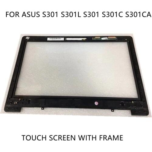 Original 13.3 inch Touch Panel For Asus VivoBook S301 S301C S301ca Tablet Touch Screen digitizer Glass withFrame