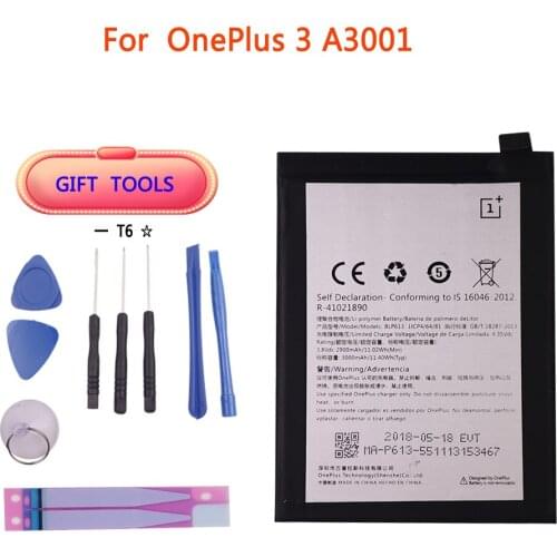 Original Replacement Battery 3000mAh For Oneplus 3 A3001 BLP613 Retail Package Cell Phone Battery