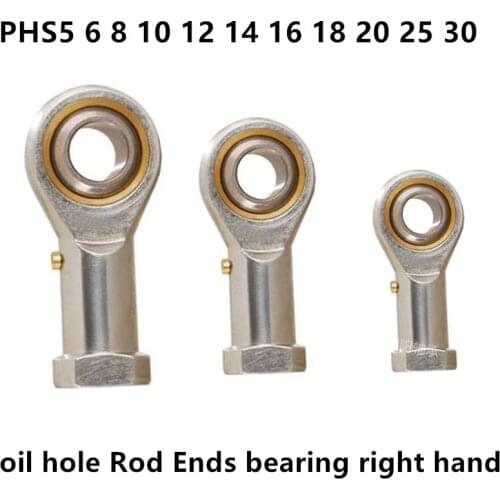 PHS 5 6 8 10 12 14 16 18 20 25 30 mm M5 M6 M8 M10 M12 M16 M18 hole fish eye female left right thread ball joint Rod End bearing
