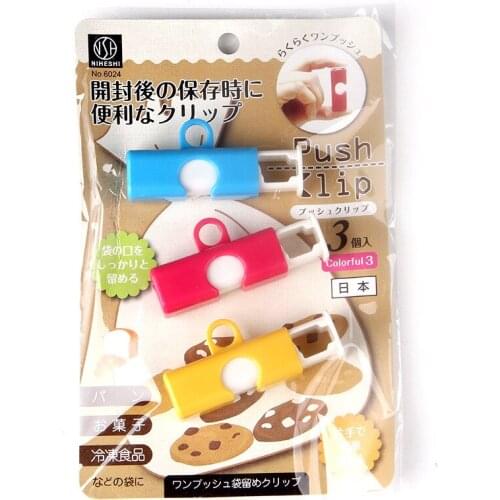 Portable Food Close Clip Household Sealing Bag Clips For Bread Snack Seal Storage Outdoor Camp Food Bag Sealer Tool 3 PCS/Lot