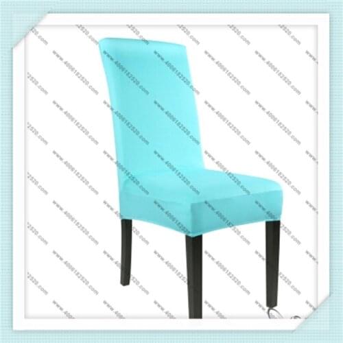 Superior 4pcs/lot Sky Blue Color Universal Spandex Short Chair Covers Wedding Decoration Party Lycra Chair Covers Home Textile