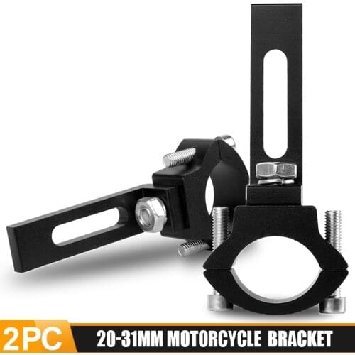 Motorcycle Headlight mount Bracket Adjustable 20mm-31mm Bumper Mount Clamp led light bracket holder support de phare moto