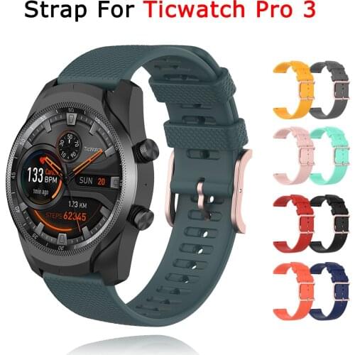Replacement Strap For Ticwatch Pro 3 GPS Band For Ticwatch Pro 2020/E2/S2 Wristband Silicone Bracelet Smart Watch Accessories