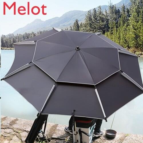 Fishing Umbrella Large Fishing Umbrella Thickened Sun-Proof UV-Proof Rain-Proof Fishing Sun Umbrella Rain-Proof Wind-Resistant