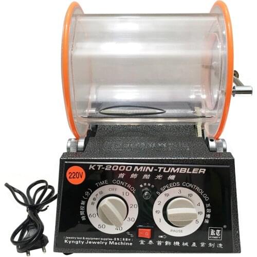 CE Certification!!! Professional 220V/110V KT-2000 Mini Tumbler Rotary Tumbler Jewelry Polisher finisher Machine, Jewelry Tool