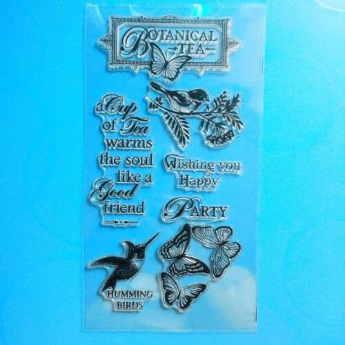 YLCS202 Birds Silicone Clear Stamps For Scrapbook DIY Album Paper Cards Decoration Embossing Folder Craft Rubber Stamp 11*20cm