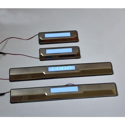 FIT For C-HR 2016 2017 2018 Door Sill Scuff LED Plate Welcome Pedal Stainless Steel Car Styling Accessories FOR CHR