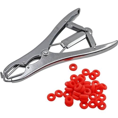 Farm Animals Piglet Castration Clamp Sheep Cow Tail Docking Plier Elastic Expansion Clamp Farm Livestock Castrated Device