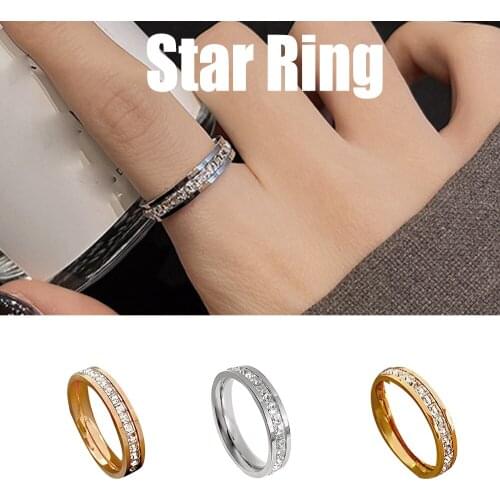 Gypsophila Ring Womens Full Diamond Eternity Rings Engagement Wedding Ring BH