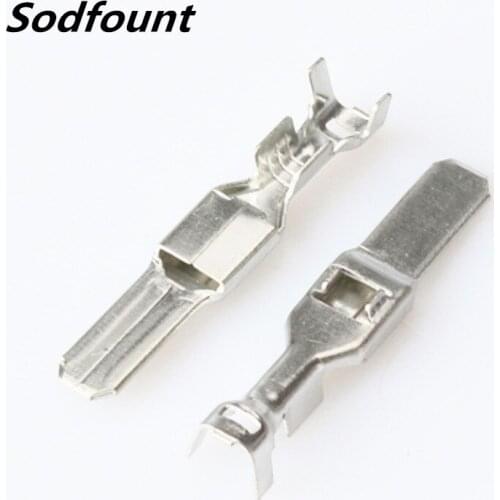 100pcs H62 brass tinned 4.8mm automotive terminal Automotive connector male terminal DJ614-4.8×0.8B