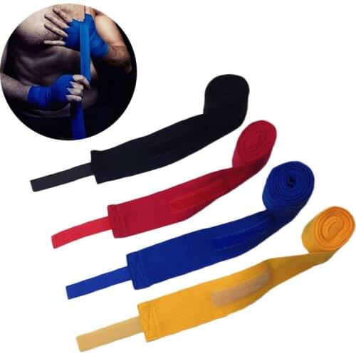 2.5m Cotton Boxing Wrist Bandage Sports Strap Hand Wrap Combat Protect Kickboxing Muay Thai Handwraps Training Gloves