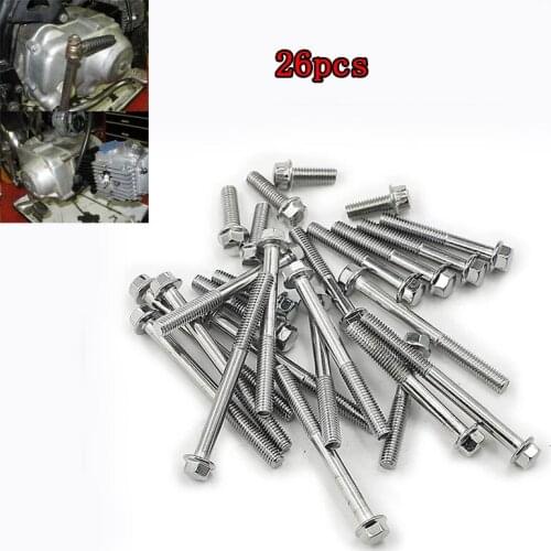 26Pcs Engine Side Cover Case repair Screws Bolts Nuts Screws For HONDA Z50 CT70 SL70 XL70 Z50R CL70 Z50A CT70H CT SL CL 70